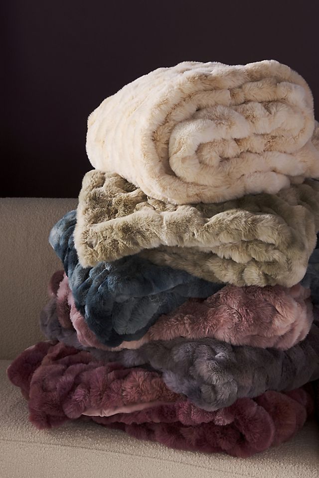 anthropologie.com | Luxe Dyed Faux Fur Throw Blanket
