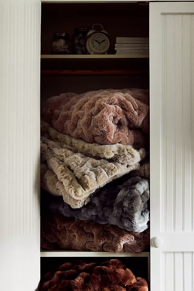 anthropologie.com | Luxe Faux Fur Throw Blanket