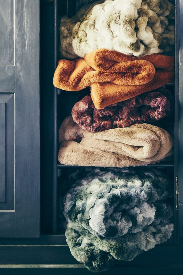 Luxe Faux Fur Throw Blanket #3