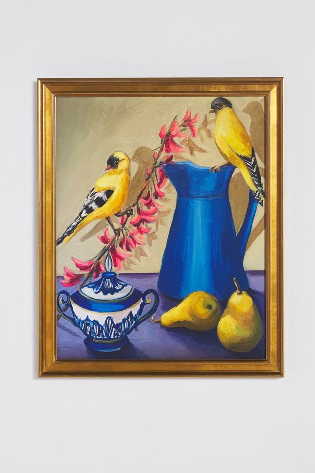 Goldfinch Pear & Flower Wall Art #1
