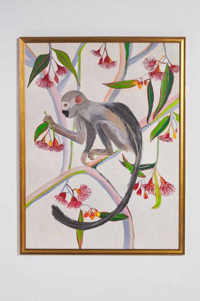 Monkey on Gum Tree Wall Art #1