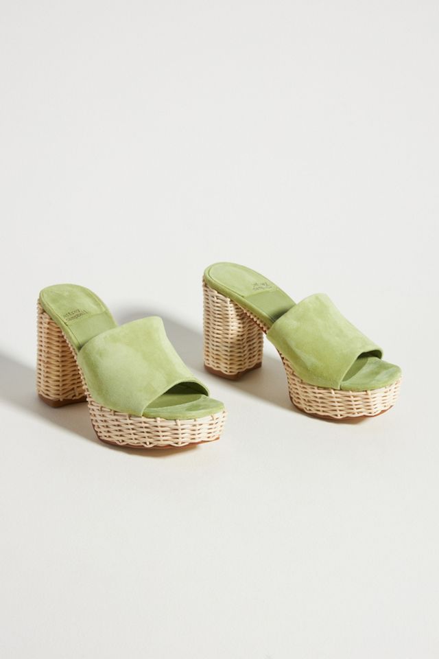 Jeffrey Campbell Wicker Heeled Mules #1