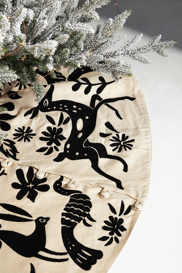 Embroidered Forest Tree Skirt #1