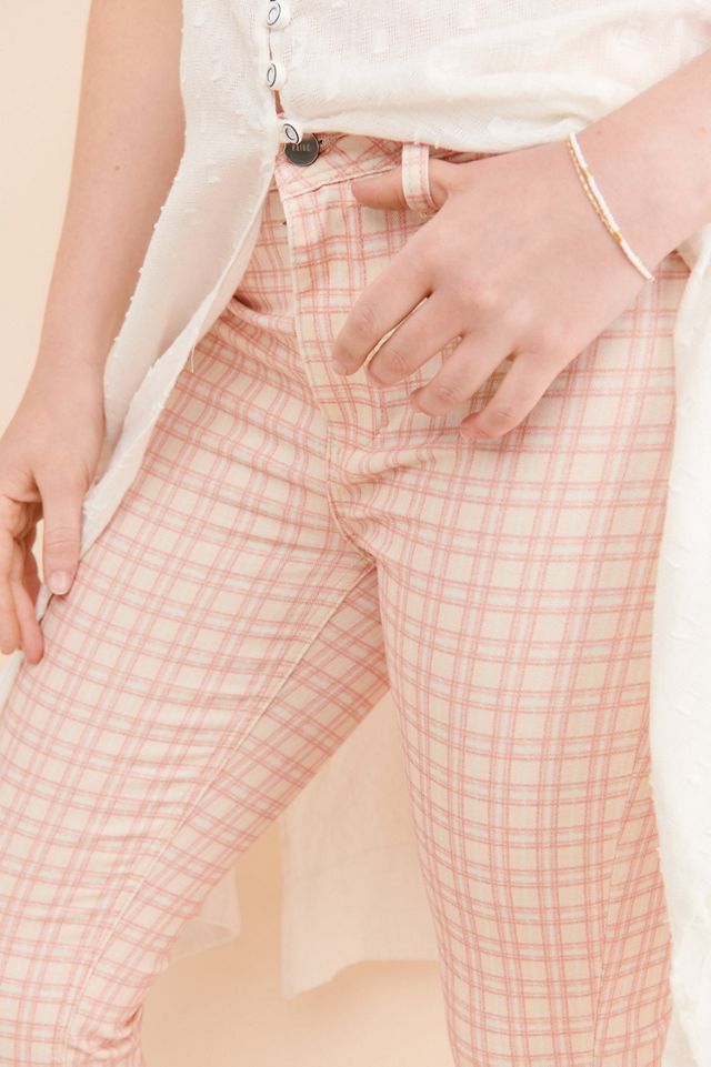 PAIGE Paige Colette Cropped Pink Flared Jeans #1