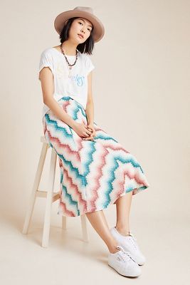 anthropologie maeve chevron dress