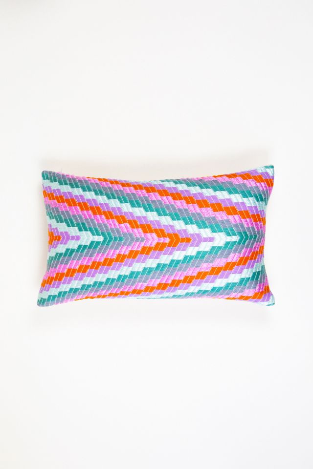 Archive New York Orange Zig Zag Pillow #1