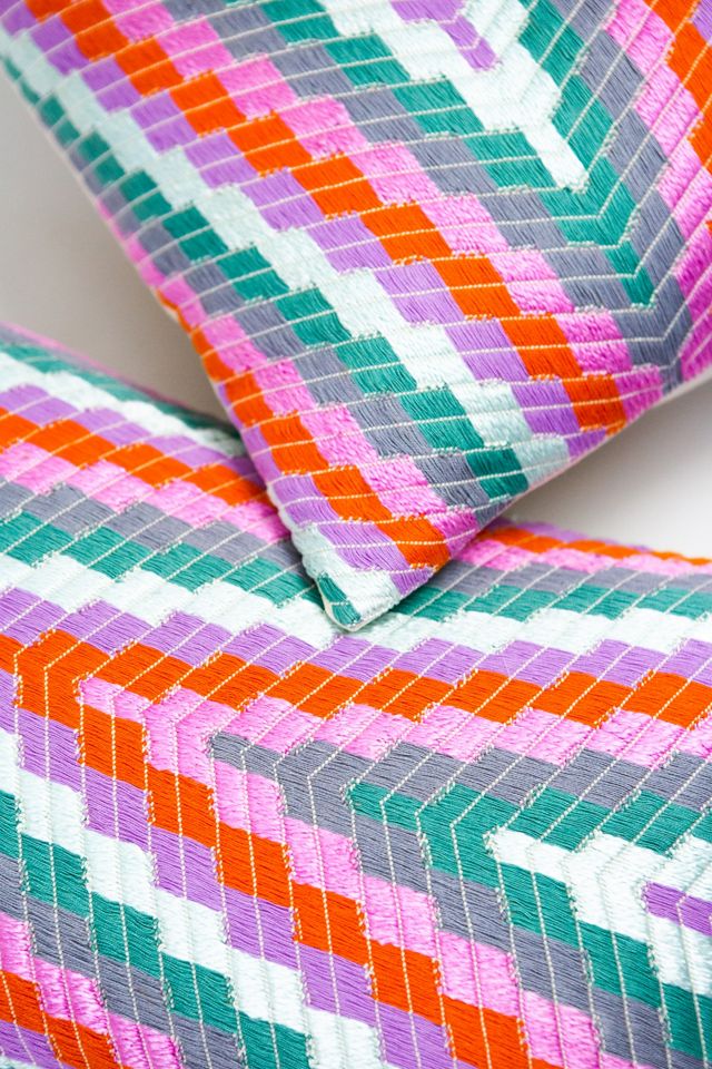 Archive New York Orange Zig Zag Pillow #3