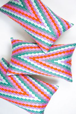 Archive New York Orange Zig Zag Pillow