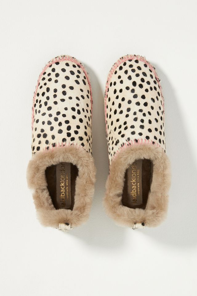 Laidback London Embroidered Suede Slippers #1