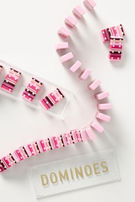 Rose Twist Acrylic Dominoes Set
