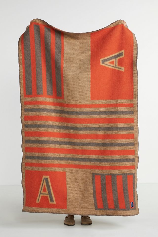 Faribault Monogram Wool Blend Throw Blanket #1