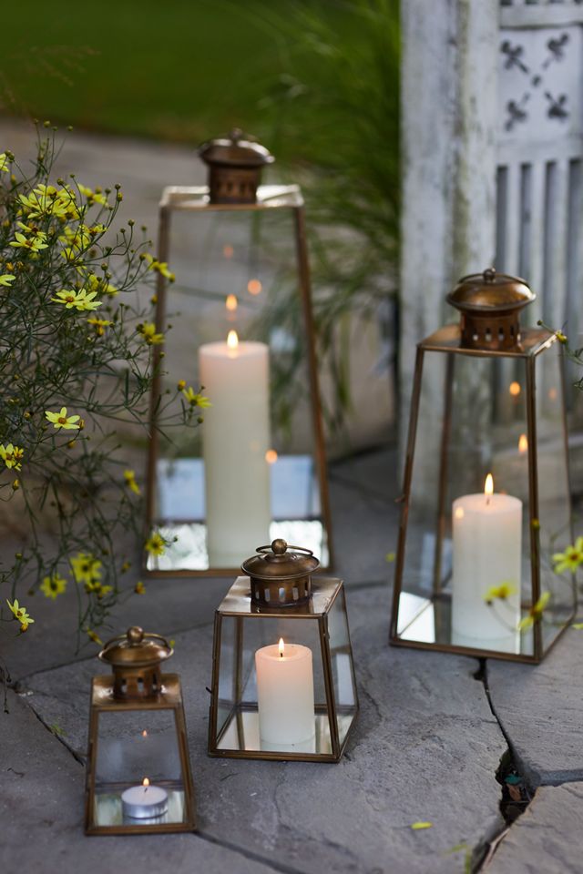Brass Pyramid Lantern, Extra Tall #3