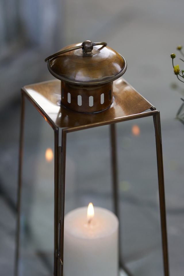 Brass Pyramid Lantern, Tall #1