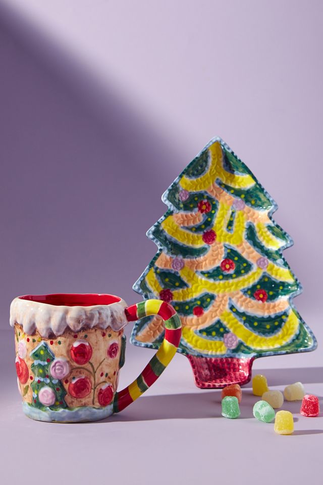 Nathalie Lete Christmas Tree Dessert Plate #1