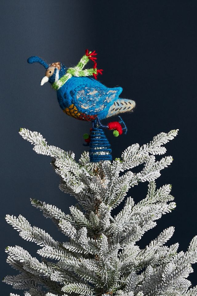 Ice Skating Partridge Tree Topper | Anthropologie