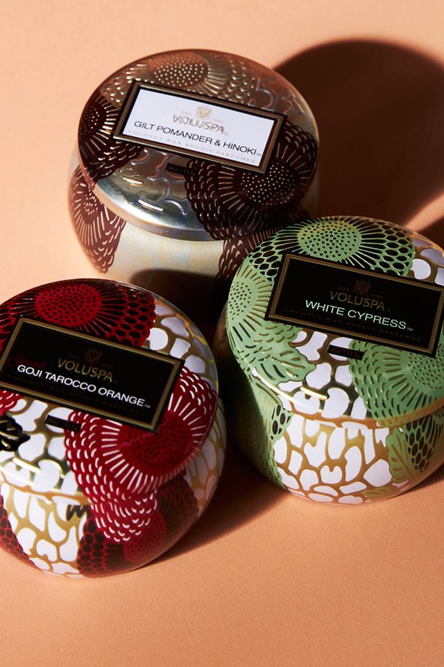 Voluspa Holiday Mini Tin Candles, Set of 3 #2