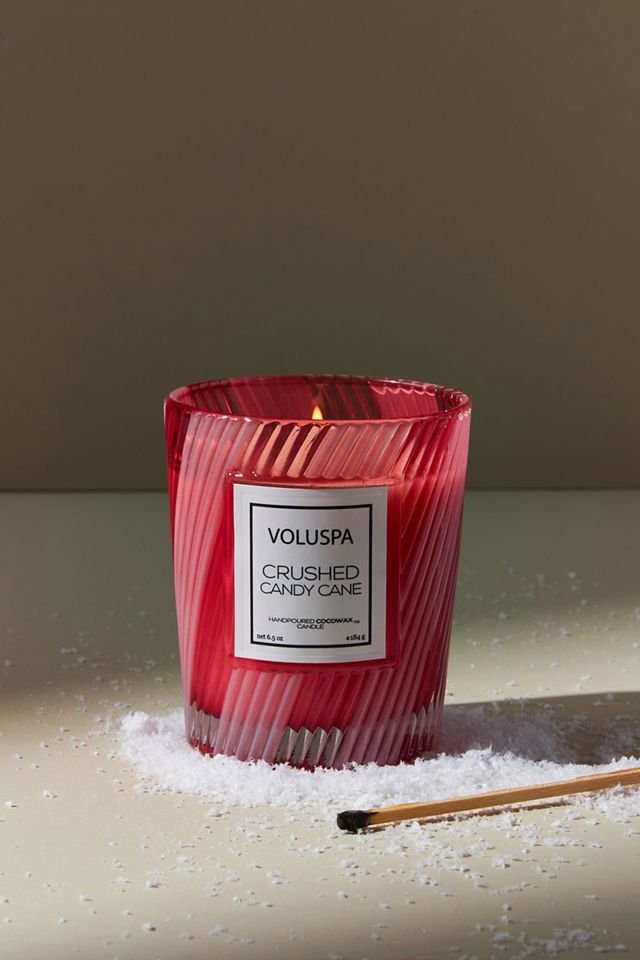 Voluspa Candy Cane Glass Candle Anthropologie
