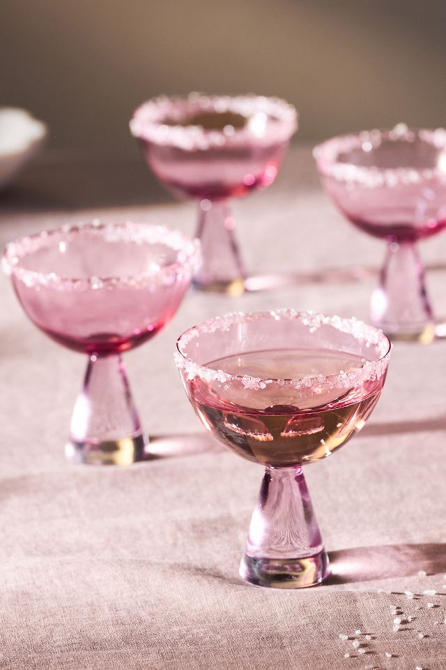 Pink champagne store glasses