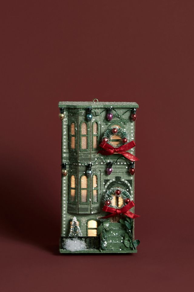 Festive Townhouse Ornament #1