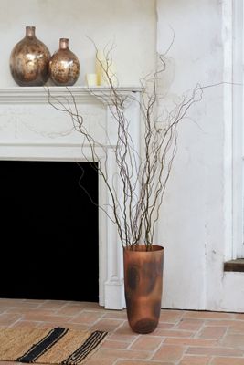 Antiqued Copper Vase, Floor