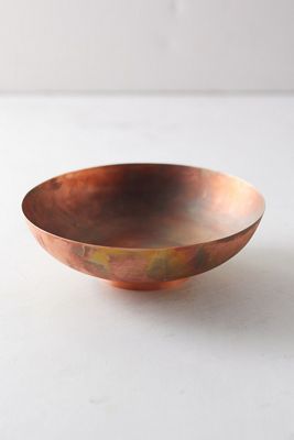 Antiqued Copper Decorative Bowl