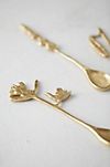 Brass Floral Spoons, Set of 4 #2