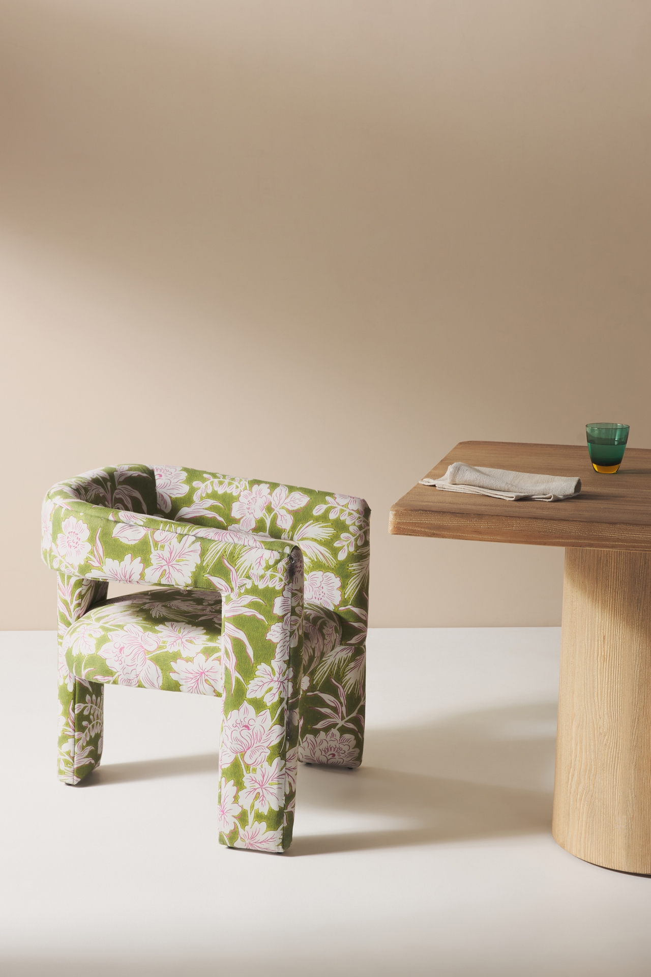 Simone Floral Effie Tripod Dining Chair