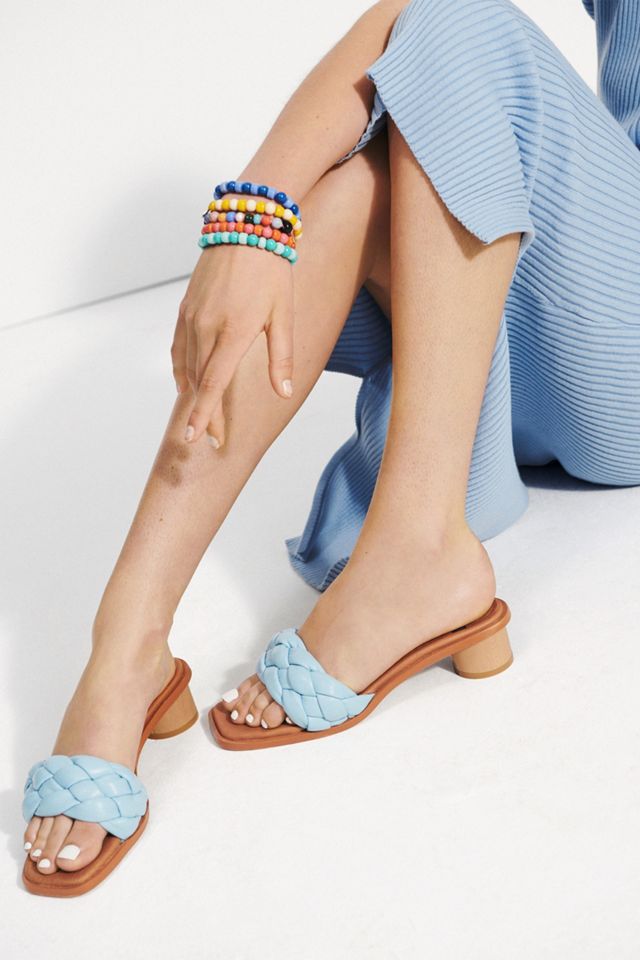 Puffy Leather Braided Mules #5
