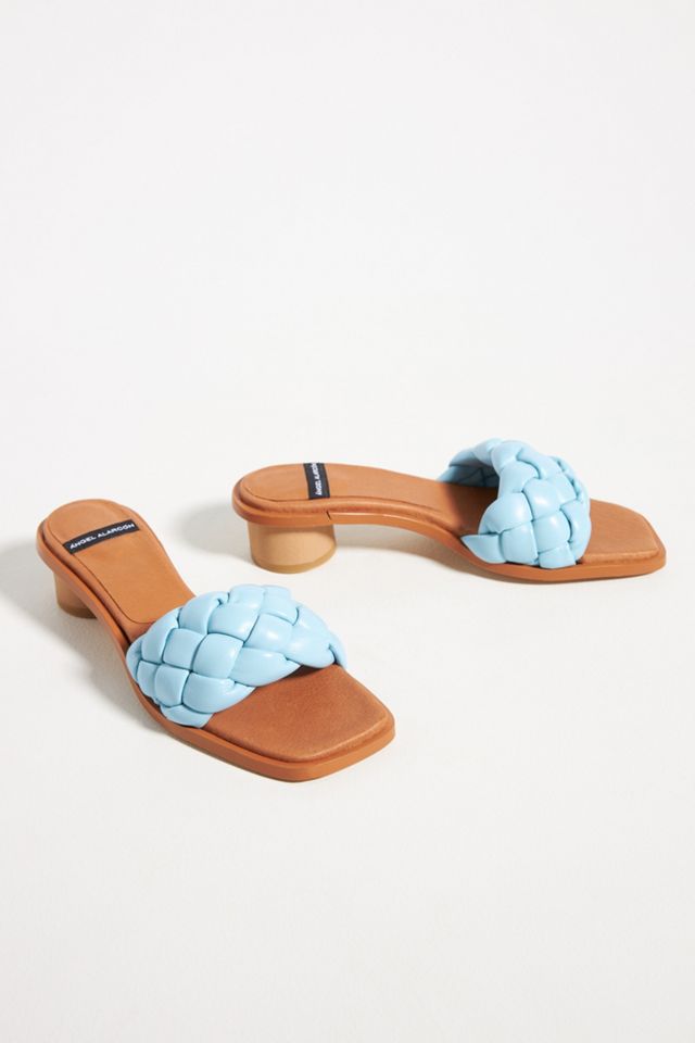 Puffy Leather Braided Mules #2