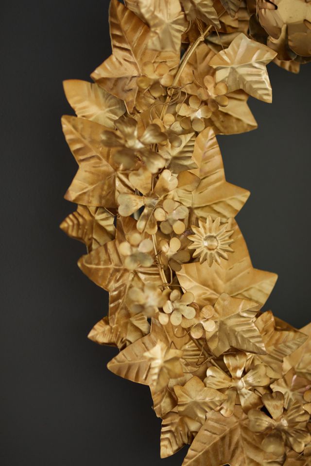Gilded Iron Leaf Wreath #2
