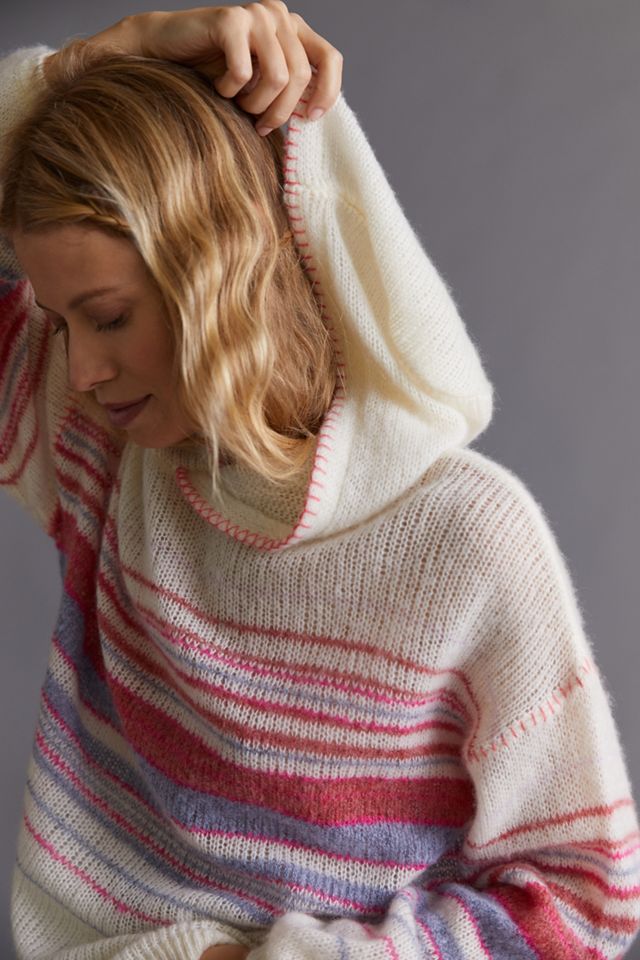 Sundry Striped Sweater Hoodie #1