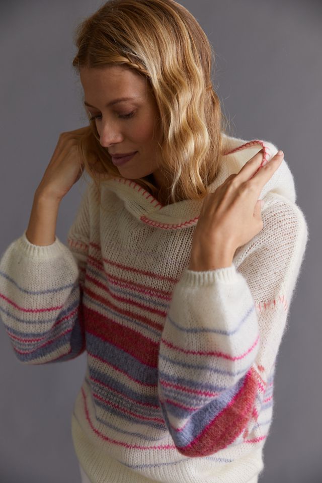 Sundry Striped Sweater Hoodie #2