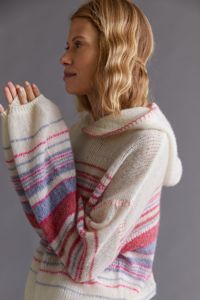 Sundry Striped Sweater Hoodie #3