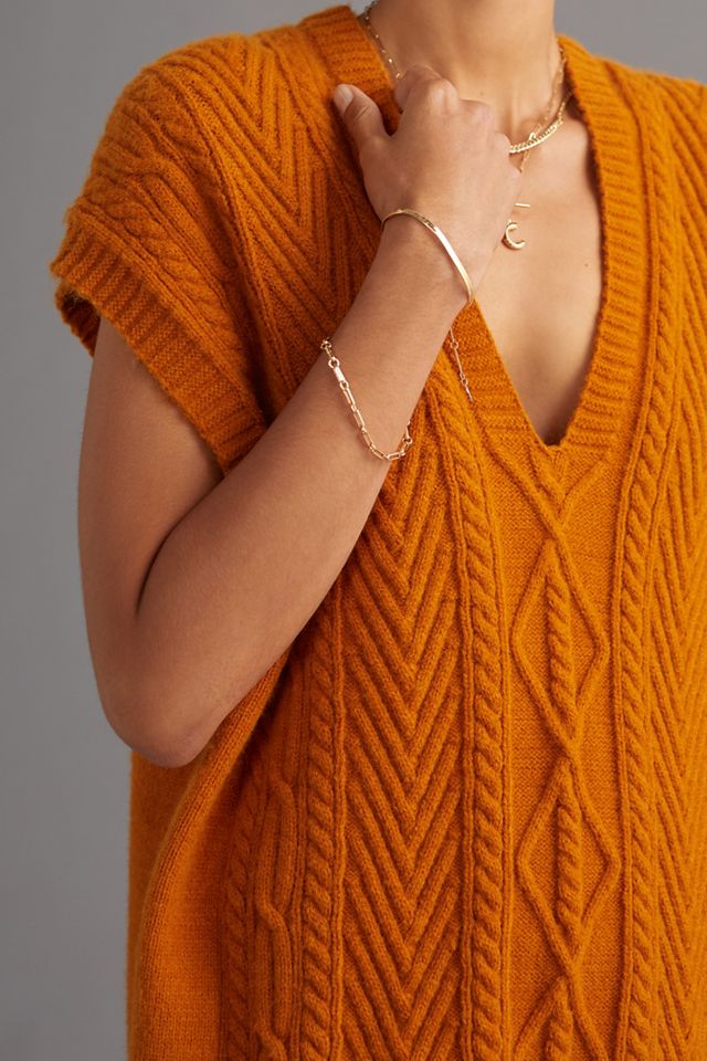 Pilcro Cable-Knit Tunic Vest #3