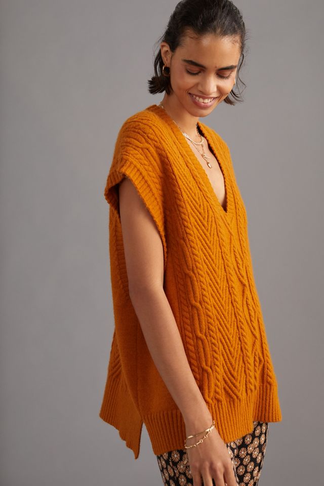 Pilcro Cable-Knit Tunic Vest #5