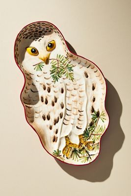 Nathalie Lete Snowy Owl Serving Platter