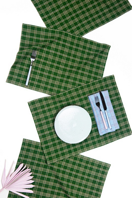 Archive New York Chiapas Forest Green Placemats, Set of 4