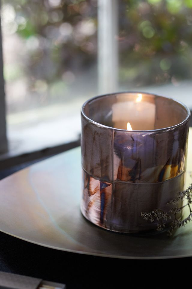 Metallic Purple Glass Hurricane #2