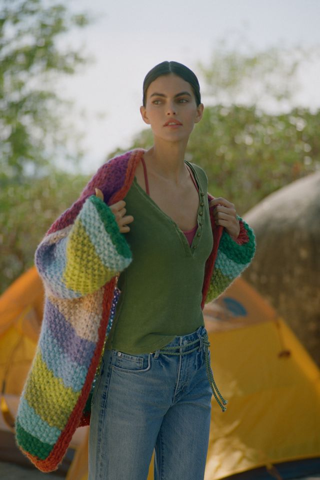 Rainbow Knit Cardigan #1