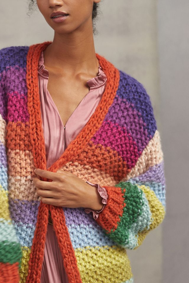Rainbow Knit Cardigan #4