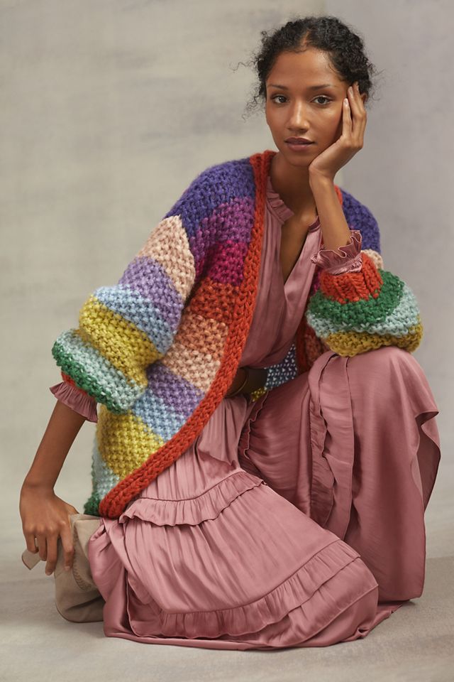 Rainbow Knit Cardigan #2