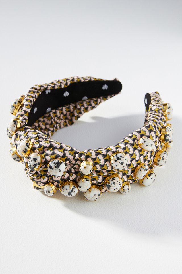 Lele Sadoughi x Liberty Jeweled Headband Lele Sadoughi X Liberty London Beaded Knotted Headband in  main image 3