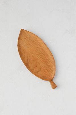 Teak Serving Board, Leaf