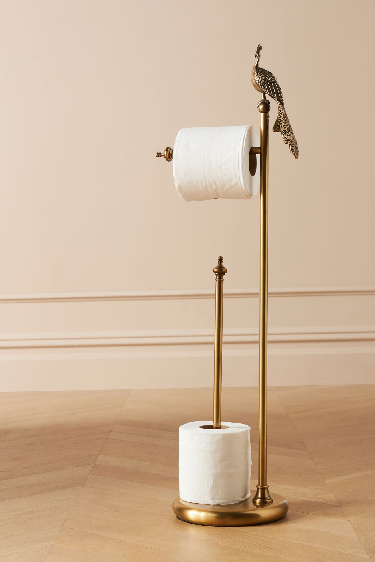 Ida Peacock Standing Toilet Paper Holder - Antiqued Brass, One Size