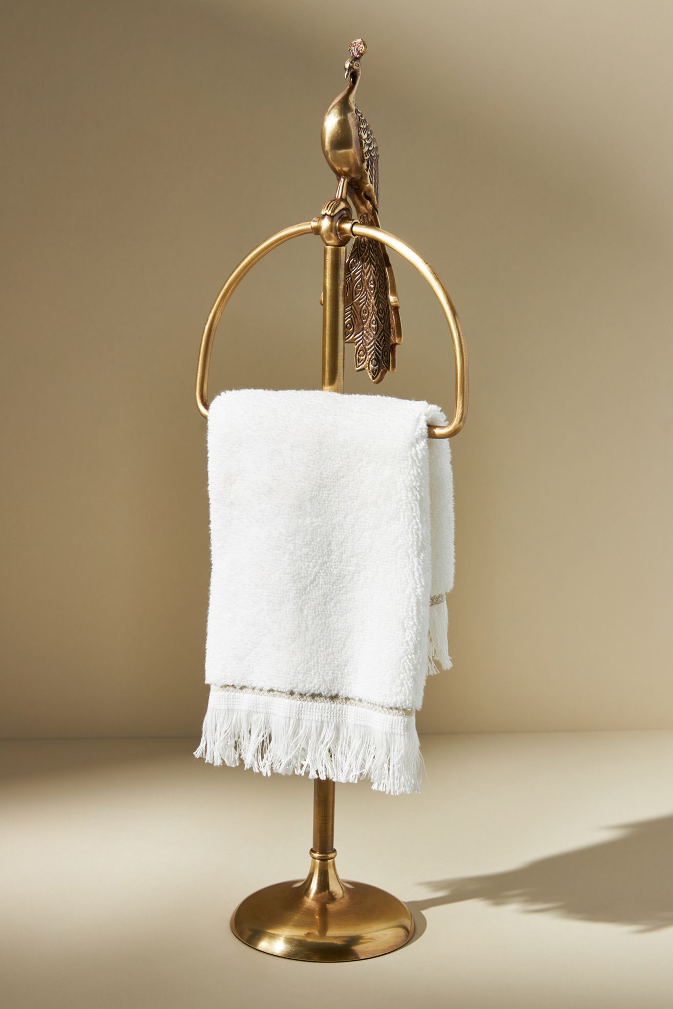Ida Peacock Towel Stand - Antiqued Brass, One Size