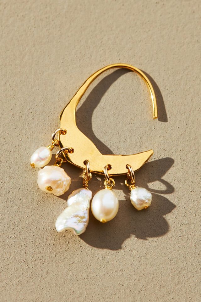 Chan Luu Pearl Hoop Earrings #1