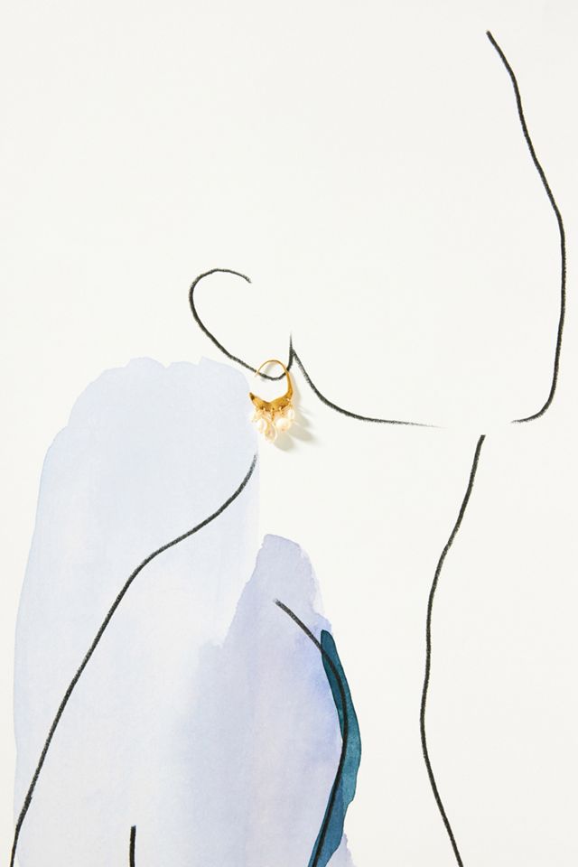 Chan Luu Pearl Hoop Earrings #2