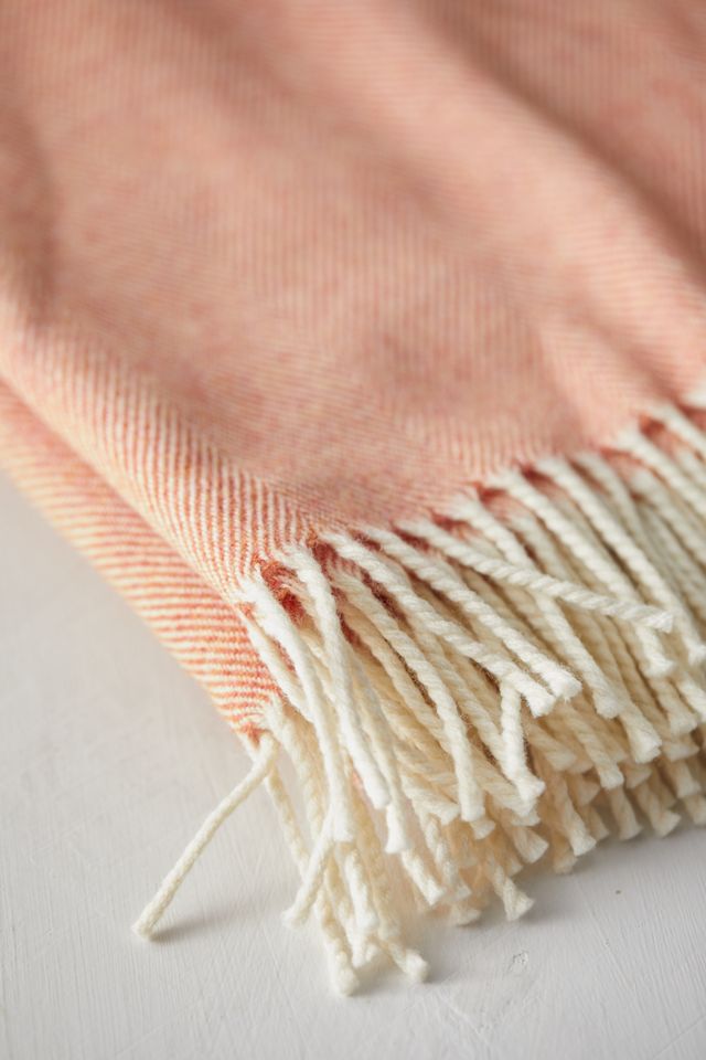 Reversible Coral Merino Wool Throw #2