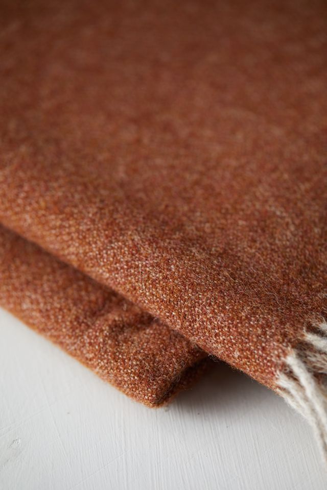 Reversible Gingerbread Merino Wool Throw #1
