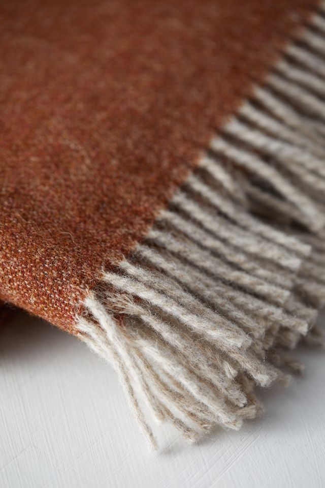 Reversible Gingerbread Merino Wool Throw #2